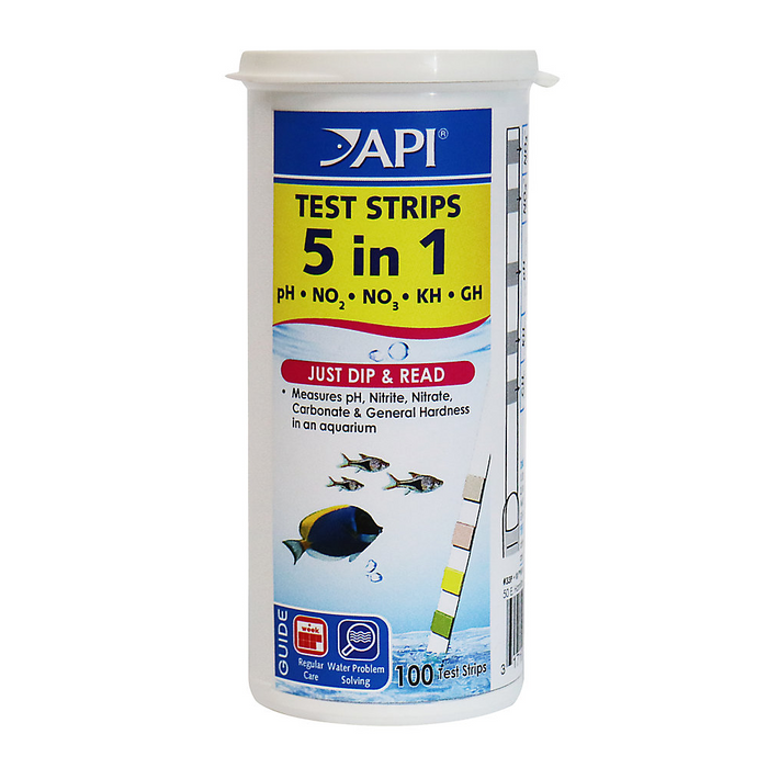 5 in 1 Aquarium Test Strips | 100 Count | API