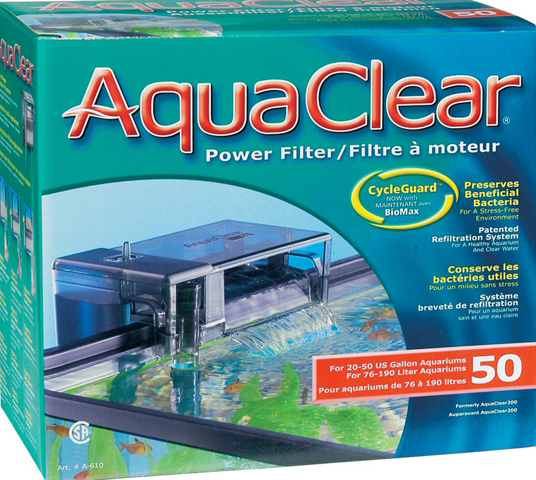 AquaClear CycleGuard Power Filter 50 for 20-50 gallon