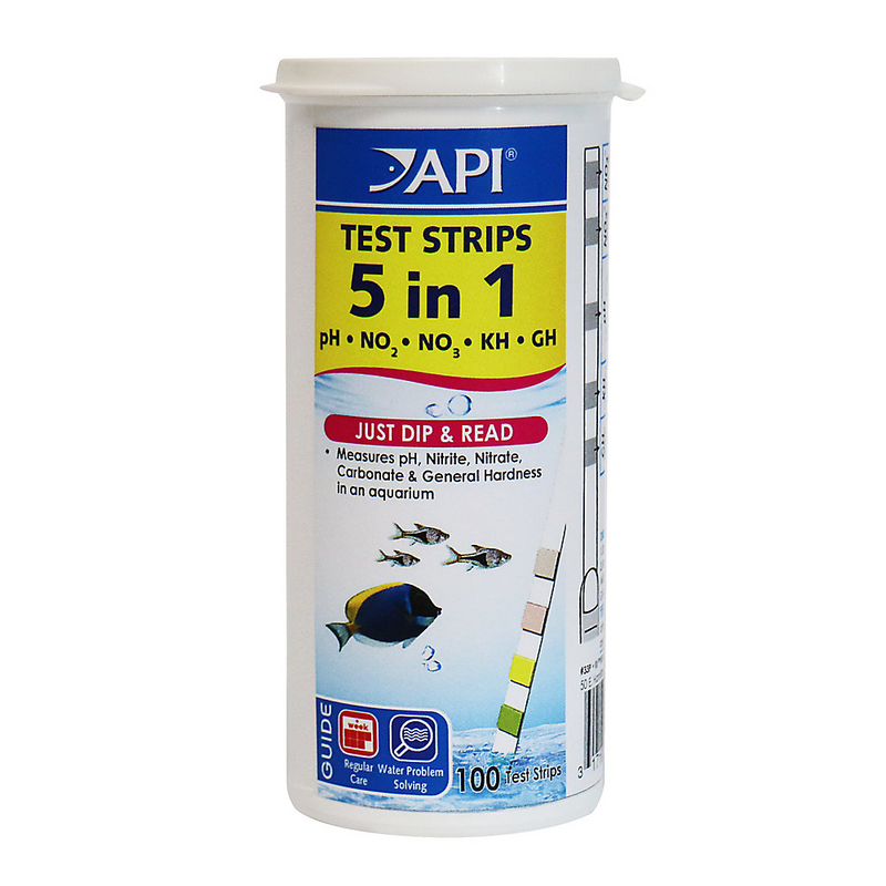 5 in 1 Aquarium Test Strips | 100 Count | API