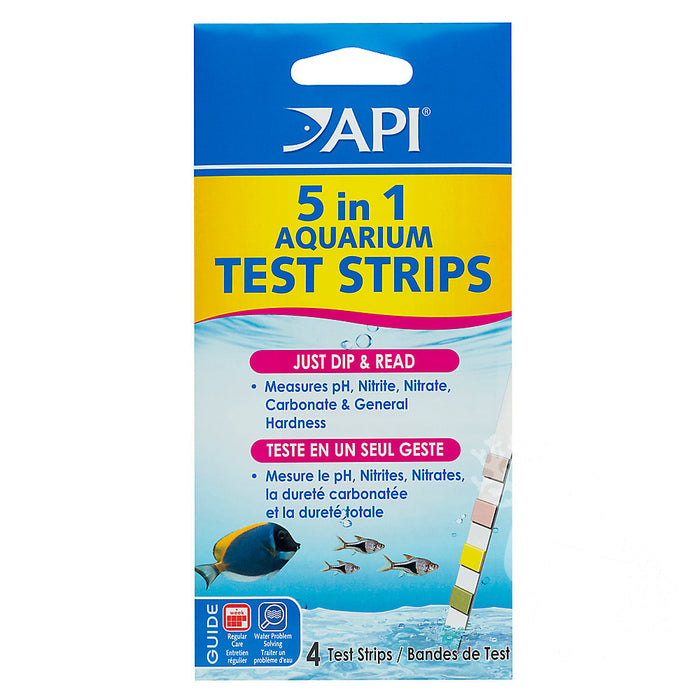 5 in 1 Aquarium Test Strips | 25 Count | API
