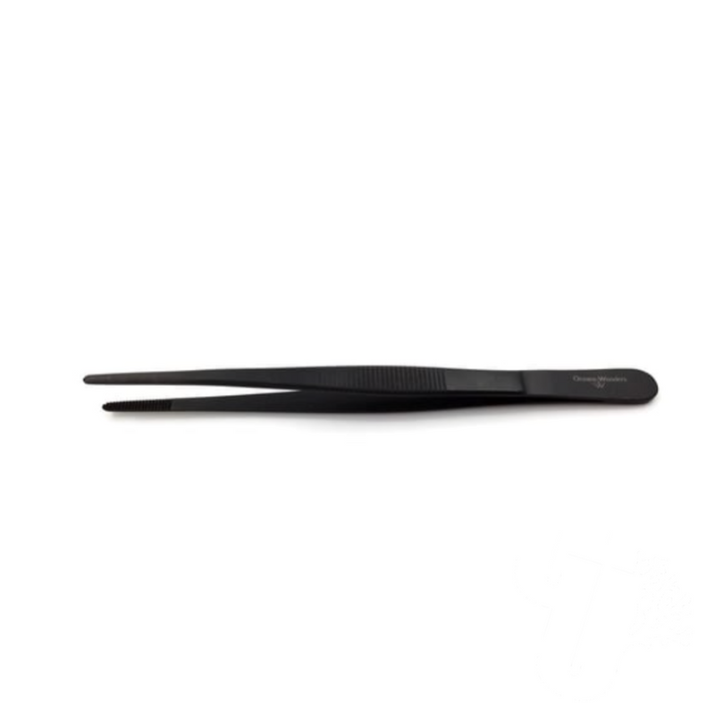 6" Black Oxide Coral Forceps | Ocean Wonders