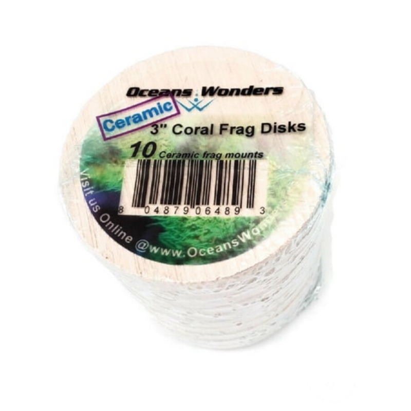 Ceramic XXL 3" Coral Frag Disks | Ocean Wonders