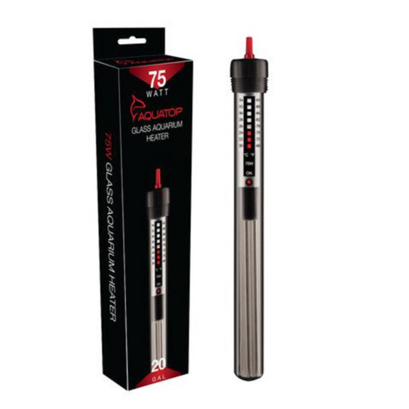 Aquarium Heater | Submersible Glass Heater 75W | Aquatop