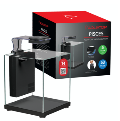 Pisces Cube Aquarium 5 gallon Nano Glass | Aquatop